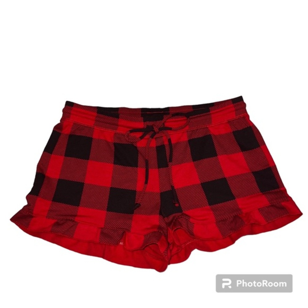 Altar’d state buffalo check ruffle pajamas shorts size XS